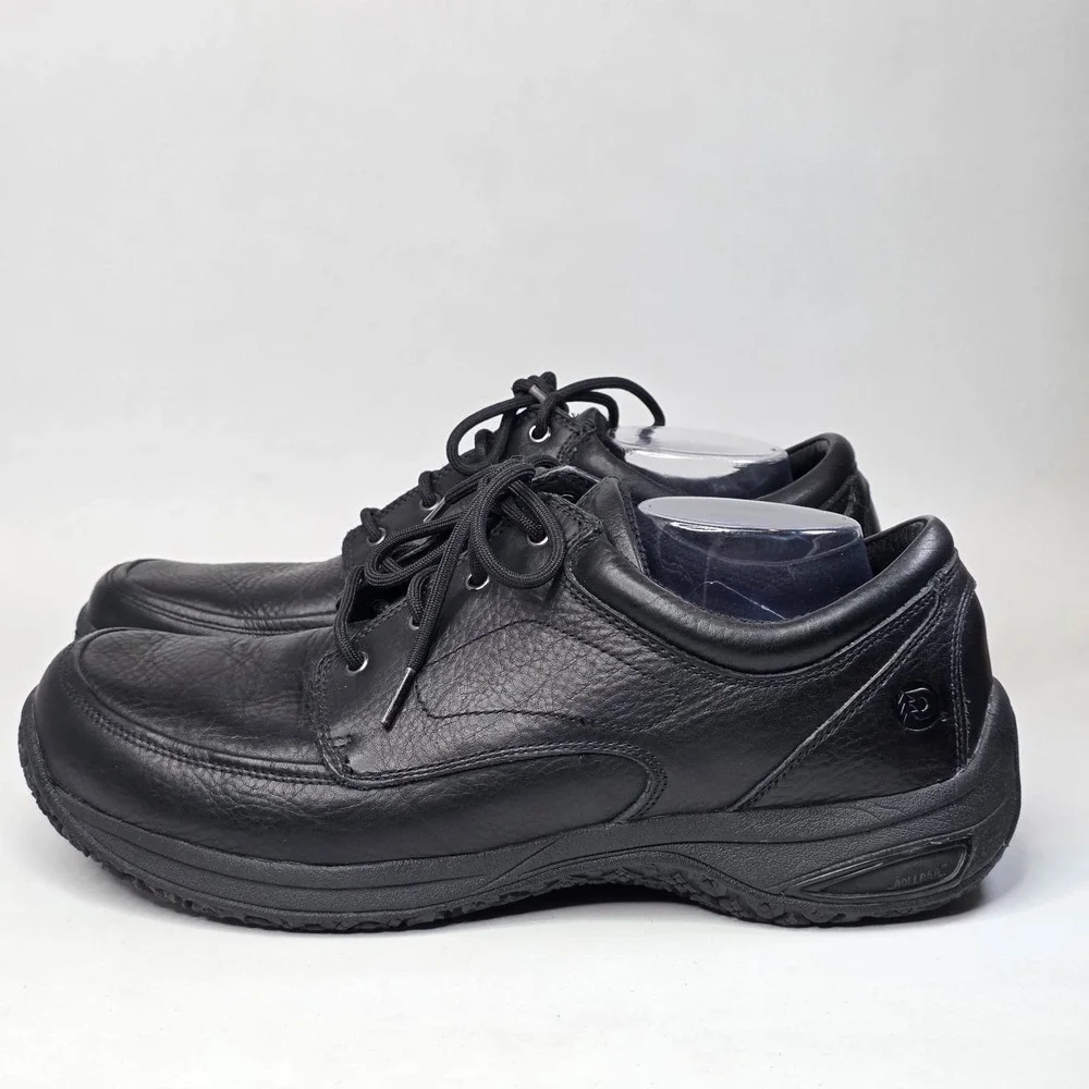 Dunham Waterproof Walking Shoes Men's Size 14 2E Black Leather Slip Resistant